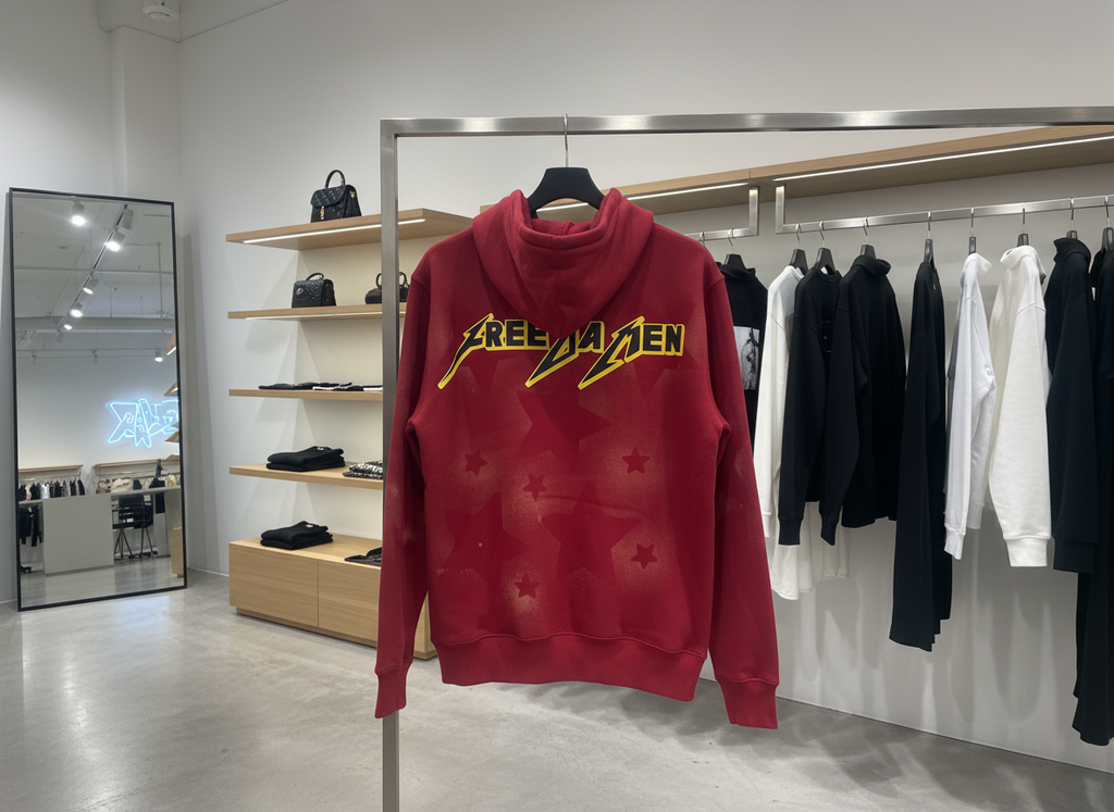 Free da Men Red Star Back